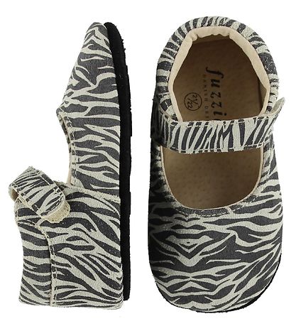 Fuzzies Ballerínu inniskór - Tess - Zebra mynstur Fuzzies Ballerínu inniskór - Tess - Zebra mynstur