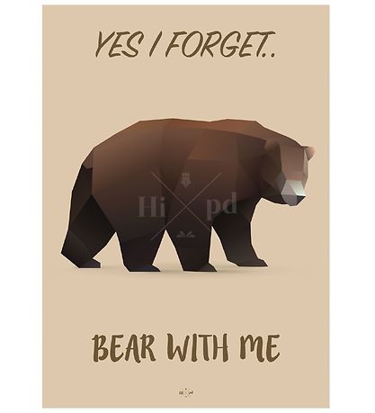 - A3 Hipd Plakater - Bear - A3 Hipd Plakater - Bear