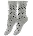 Chaussettes Fuzzies - 2 Pack - Gris av. Points Chaussettes Fuzzies - 2 Pack - Gris av. Points