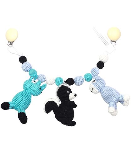 NatureZoo Wagenspanner - Ezel/Stinkdier/Neushoorn - Turkoois NatureZoo Wagenspanner - Ezel/Stinkdier/Neushoorn - Turkoois