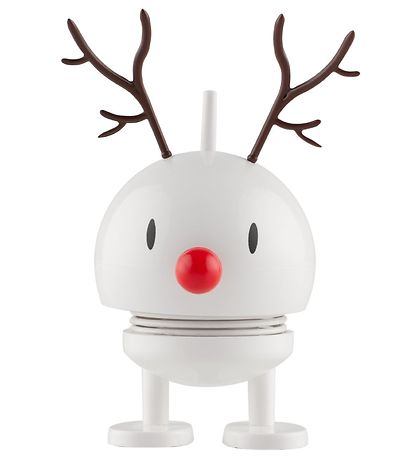 Hoptimist Baby Bumble Reindeer - Thunder - 10 cm - White Hoptimist Baby Bumble Reindeer - Thunder - 10 cm - White