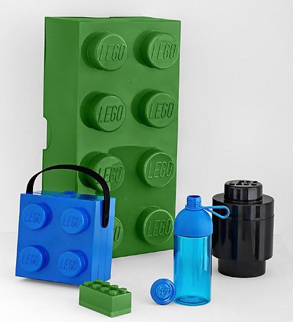 Boîte à Repas av. Poignée LEGO® Storage - 4 Boutons - Bleu Boîte à Repas av. Poignée LEGO® Storage - 4 Boutons - Bleu