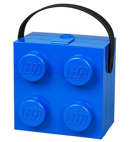 Boîte à Repas av. Poignée LEGO® Storage - 4 Boutons - Bleu Boîte à Repas av. Poignée LEGO® Storage - 4 Boutons - Bleu