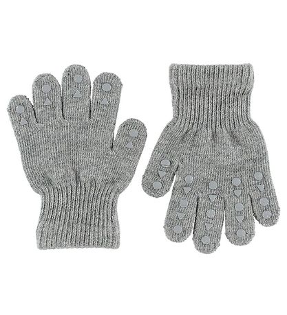 GoBabyGo Gloves - Grey Melange w. Dabs GoBabyGo Gloves - Grey Melange w. Dabs