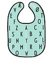 Bavoir Design Letters - Turquoise av. Lettre