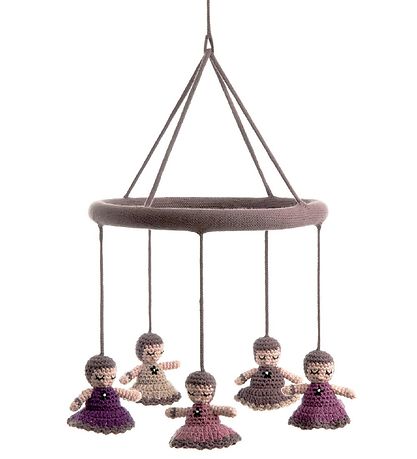 Smallstuff Baby Mobile - Dolls - Pink/Dusty Purple Smallstuff Baby Mobile - Dolls - Pink/Dusty Purple