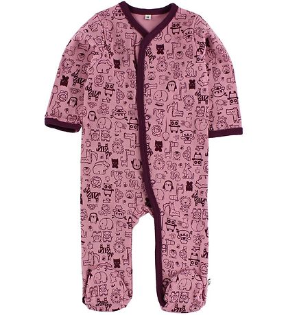 Pippi Nightsuits M/f - 2-Pack - Pink/Purple w. Print Pippi Nightsuits M/f - 2-Pack - Pink/Purple w. Print