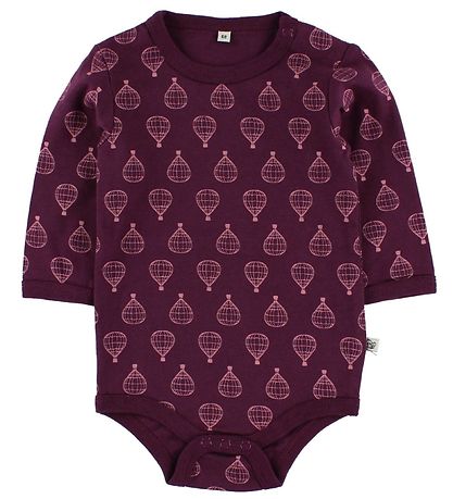 Pippi Baby Bodysuit - 4-Pack - L/S - Rose/Purple Pattern Pippi Baby Bodysuit - 4-Pack - L/S - Rose/Purple Pattern