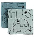 Carrés de mousseline Done by Deer - 2 Pack - 70x70 - Bleu av. El