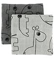 Done By Deer Muslin Cloth - 70x70 - 2-Pack - Grey w. Elphee Done By Deer Muslin Cloth - 70x70 - 2-Pack - Grey w. Elphee