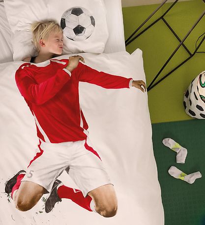 Snurk Bettwäsche - Erwachsen - Rot Fußballspieler