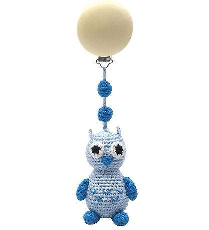 NatureZoo Pram Clip Toy - Sir Owl - Light blue