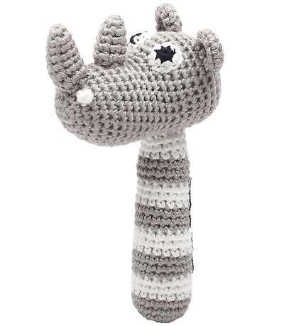 NatureZoo Rattle - Mr Rhinoceros - Light Grey NatureZoo Rattle - Mr Rhinoceros - Light Grey