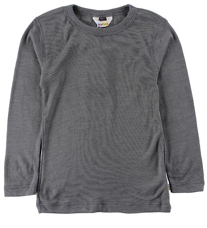 Blouse Joha - Laine/Soie - Gris Foncé Blouse Joha - Laine/Soie - Gris Foncé