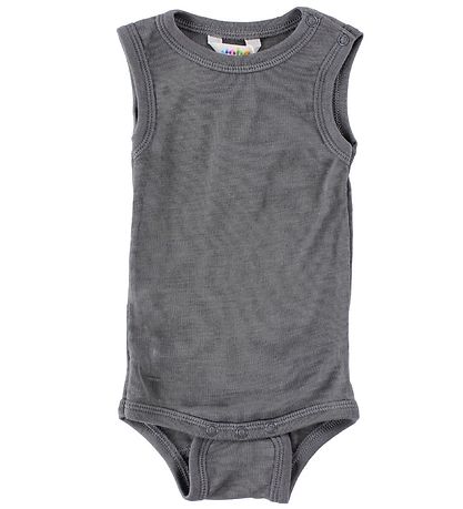 Joha Bodysuit Sleeveless - Wool/Silk - Dark Grey