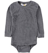 Body m/l Joha - Laine/Soie - Gris Foncé Body m/l Joha - Laine/Soie - Gris Foncé