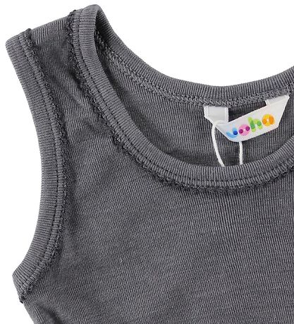 Joha Undershirt - Wool/Silk - Dark Grey w. Lace Joha Undershirt - Wool/Silk - Dark Grey w. Lace
