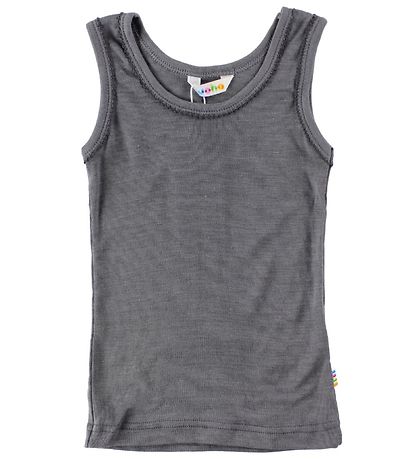 Joha Undershirt - Wool/Silk - Dark Grey w. Lace Joha Undershirt - Wool/Silk - Dark Grey w. Lace