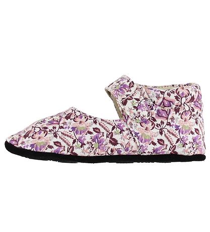 Fuzzies Ballerina Slippers - Viola - White w. Flowers Fuzzies Ballerina Slippers - Viola - White w. Flowers