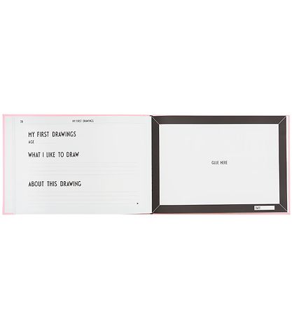 Design Letters Memory Book - Black/Pink - English Design Letters Memory Book - Black/Pink - English