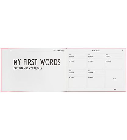 Design Letters Memory Book - Black/Pink - English Design Letters Memory Book - Black/Pink - English