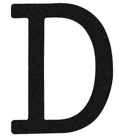 Thats Mine Letter - D - Black Glitter
