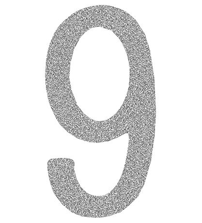 Thats Mine Numbers - 9 - Silver Glitter Thats Mine Numbers - 9 - Silver Glitter