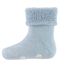 Fuzzies Babysocken - Anti-Rutsch Unterseite - Hellblau Fuzzies Babysocken - Anti-Rutsch Unterseite - Hellblau
