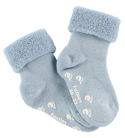 Fuzzies Baby Socks - Non-Slip - Light Blue Fuzzies Baby Socks - Non-Slip - Light Blue
