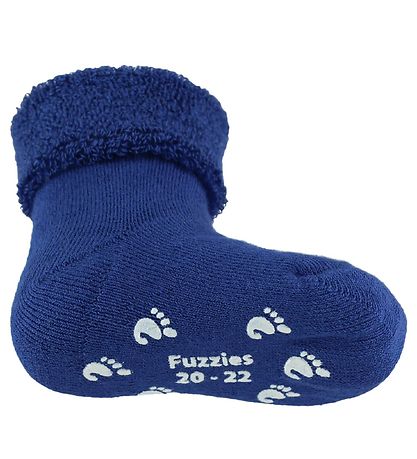 Fuzzies Baby Socks - Non-Slip - Blue