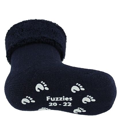 Chaussettes de Bébé Fuzzies - Antidérapant Bas - Marine Chaussettes de Bébé Fuzzies - Antidérapant Bas - Marine