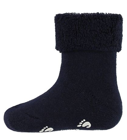 Chaussettes de Bébé Fuzzies - Antidérapant Bas - Marine Chaussettes de Bébé Fuzzies - Antidérapant Bas - Marine