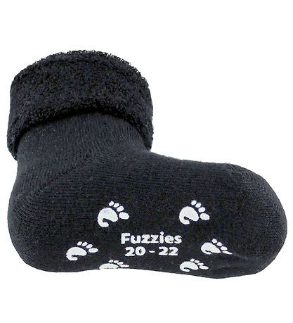 Fuzzies Babysocken - Anti-Rutsch Unterseite - Schwarz