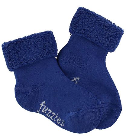 Tissu-éponge Chaussettes Fuzzies - Bleu Tissu-éponge Chaussettes Fuzzies - Bleu