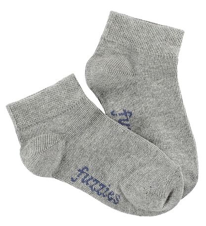 Fuzzies Ankle Socks - 2-Pack - Grey Melange