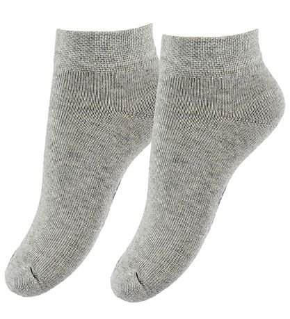 Fuzzies Ankle Socks - 2-Pack - Grey Melange