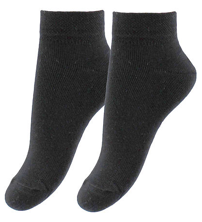 Fuzzies Ankle Socks - 2-Pack - Black