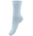 Fuzzies Socks w. Non-Slip - Light Blue