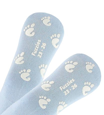 Fuzzies Strumpor m. Halkskydd - Ljusblå Fuzzies Strumpor m. Halkskydd - Ljusblå