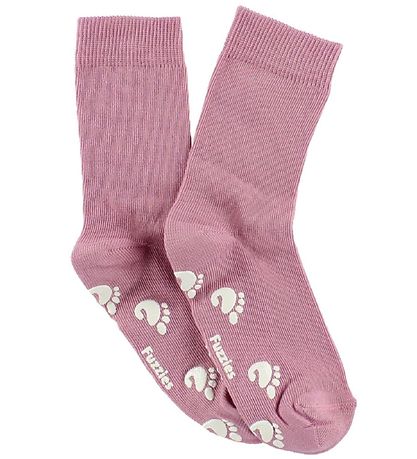 Fuzzies Socks w. Non-Slip - Rose