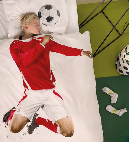 Snurk Rúmföt - Junior - Rautt Fótboltamaður Snurk Rúmföt - Junior - Rautt Fótboltamaður