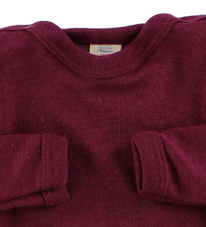 Engel Bodysuit l/s - Wool/Silk - Plum