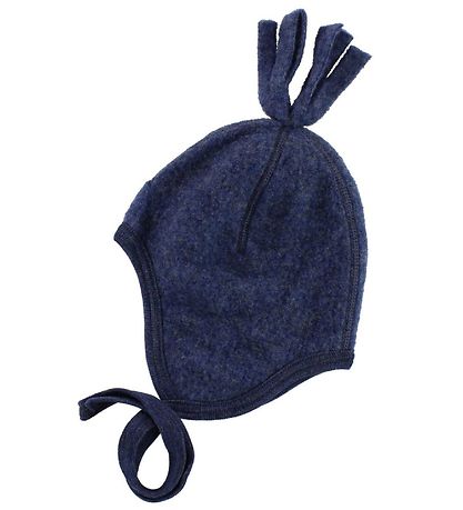 Bonnet de Bébé Engel - Laine - Bleu Chiné Bonnet de Bébé Engel - Laine - Bleu Chiné