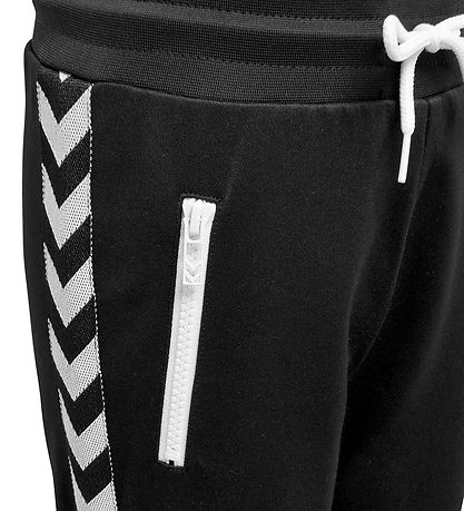 Hummel Trousers - HMLCactus - Black w. White Logo Hummel Trousers - HMLCactus - Black w. White Logo