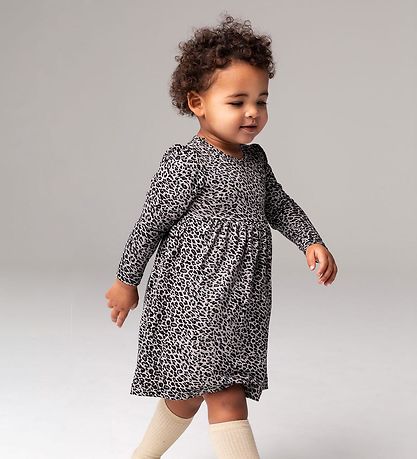 MarMar Bodysuit w. Skirt - Grey Leopard