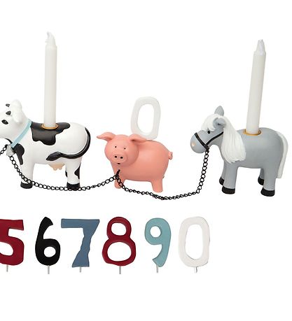 Kids by Friis Birthday Train - 45 cm - Farm Kids by Friis Birthday Train - 45 cm - Farm