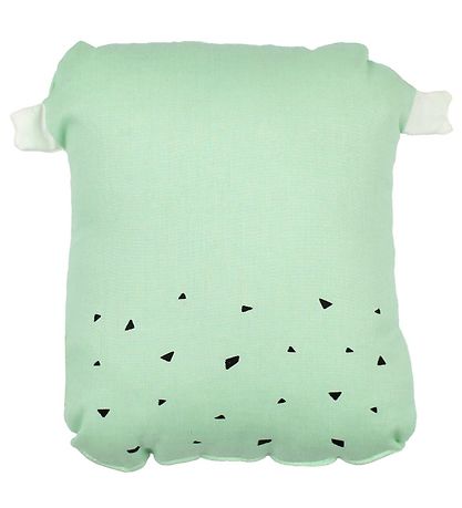 Fabelab Cushion - 20x15 - Animal Friends - Turquoise/White w. Ow Fabelab Cushion - 20x15 - Animal Friends - Turquoise/White w. Ow