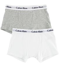 Calvin Klein Boxers - 2-Pack - Grey Melange/White Calvin Klein Boxers - 2-Pack - Grey Melange/White