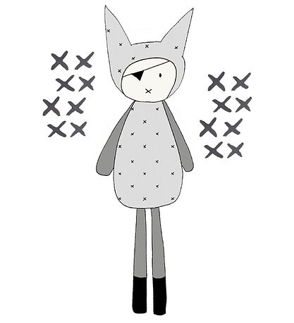 Fabelab Wallstickers - Dreamy Friend Pirate - Grå m. Pirat Fabelab Wallstickers - Dreamy Friend Pirate - Grå m. Pirat