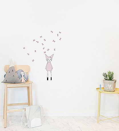Fabelab Wallstickers - Dreamy Friend Bunny - Light Purple w. Rab Fabelab Wallstickers - Dreamy Friend Bunny - Light Purple w. Rab